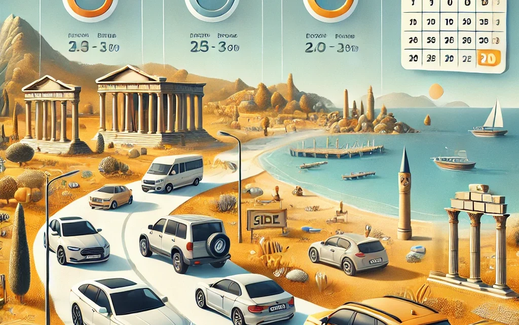 Wie teuer ist ein Mietwagen in Side, Türkei ?