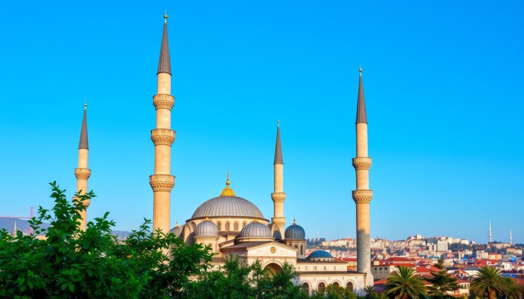 Sechs Minarette der Blauen Moschee