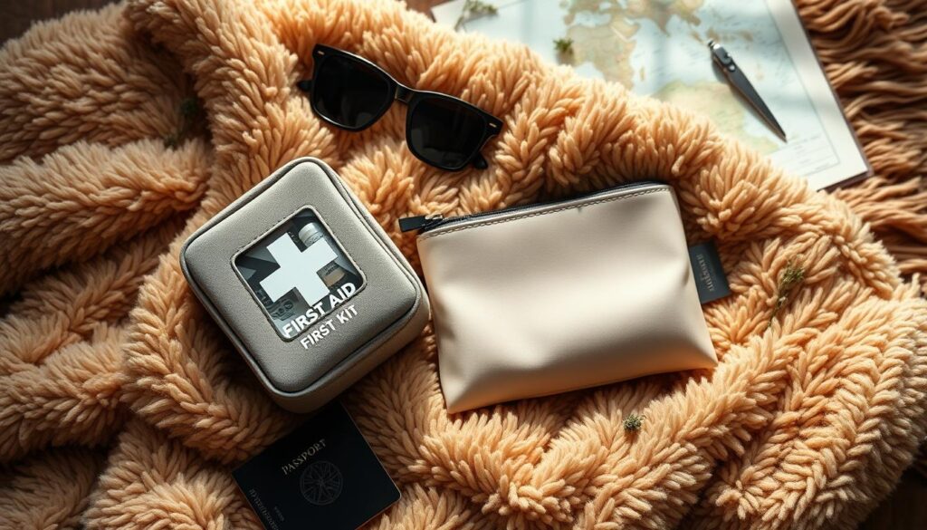 Reiseapotheke und Kulturtasche